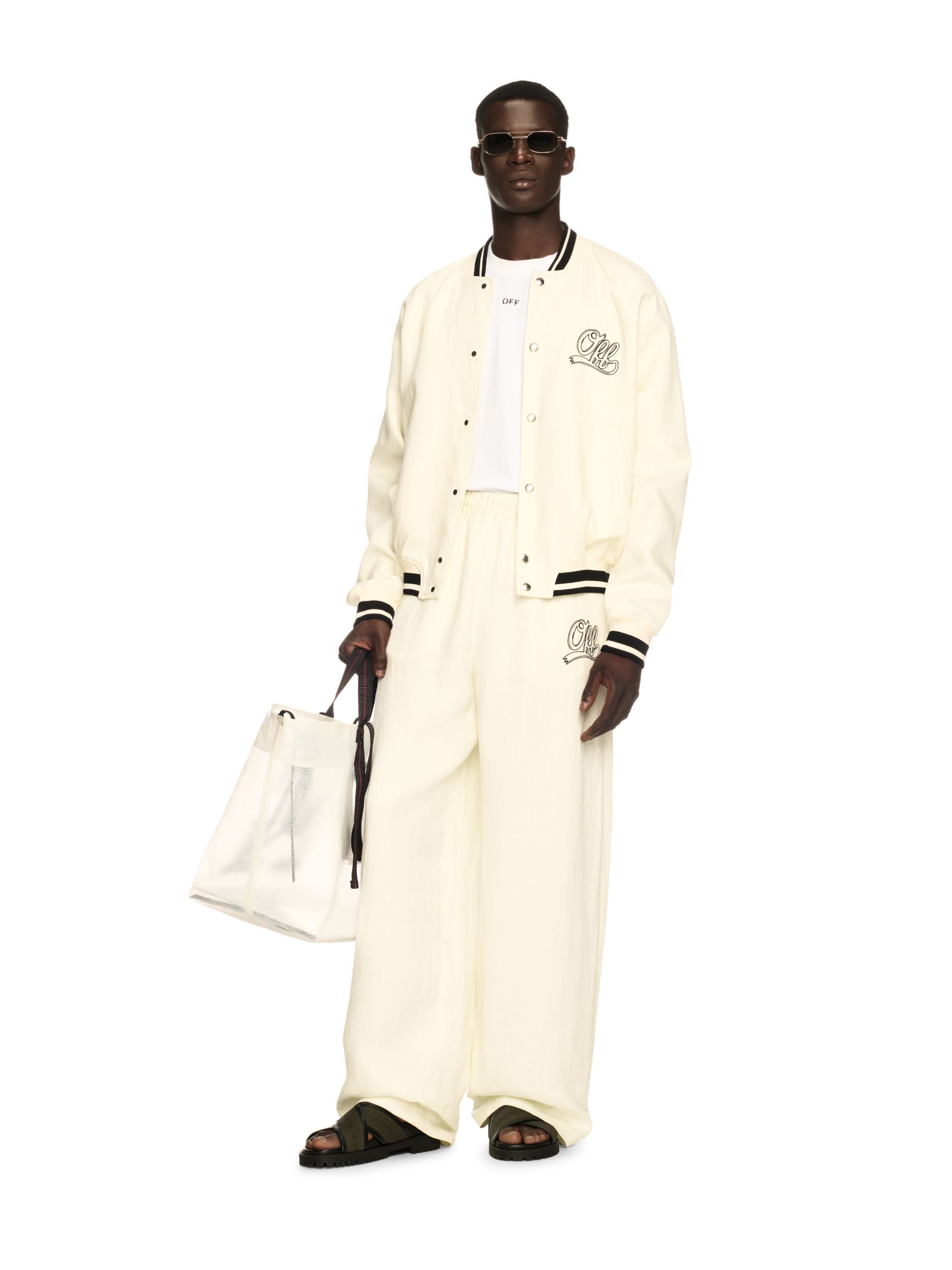 Off Italic Linen Souvenir Pants